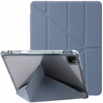 Husă cu spate transparent și suport origami pentru iPad Pro 13" (2024/2025) - gri albăstrui