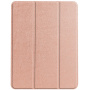 Husă din piele PU cu compartiment pentru Apple Pencil și funcție sleep pentru iPad Air 11" (2024-2026) - roz aurie