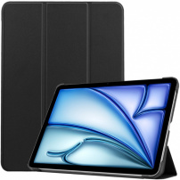 Husă din piele PU cu funcție sleep pentru iPad Air 13" (2024-2026) - negru