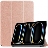 Husă din piele PU cu funcție sleep pentru iPad Pro 13" (2024/2025) - roz aurie