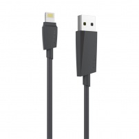 Cablu lightning ROCK, de sincronizare şi de încărcare, certificat MFI, pentru Apple iPhone / iPad / iPod - negru - 2m