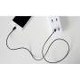 Cablu lightning ROCK, de sincronizare şi de încărcare, certificat MFI, pentru Apple iPhone / iPad / iPod - negru - 2m
