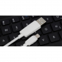 Cablu lightning ROCK, de sincronizare şi de încărcare, certificat MFI, pentru Apple iPhone / iPad / iPod - alb - 2m