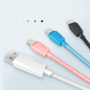 Cablu lightning ROCK, de sincronizare şi de încărcare, certificat MFI, pentru Apple iPhone / iPad / iPod - alb - 2m