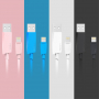 Cablu lightning ROCK, de sincronizare şi de încărcare, certificat MFI, pentru Apple iPhone / iPad / iPod - alb - 2m