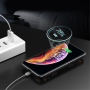 Carcasă magnetică ROCK, cu powerbank wireless 5000mAh, pentru iPhone XS - negru