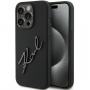 Karl Lagerfeld Husa din silicon Karl Script Logo pentru iPhone 15 Pro - neagra