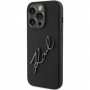 Karl Lagerfeld Husa din silicon Karl Script Logo pentru iPhone 15 Pro - neagra