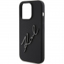 Karl Lagerfeld Husa din silicon Karl Script Logo pentru iPhone 15 Pro - neagra