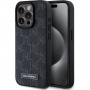 Karl Lagerfeld Husă cu logo metalic monogramă cu MagSafe pentru iPhone 15 Pro Max - negru