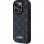 Karl Lagerfeld Husă cu logo metalic monogramă cu MagSafe pentru iPhone 15 Pro Max - negru