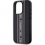 Karl Lagerfeld Husă Saffiano Athleisure Stripe cu curea pentru iPhone 15 Pro - Negru