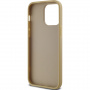 Karl Lagerfeld Husă metalică Wrinkled Signature Logo pentru iPhone 14 Pro Max - auriu