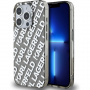 Karl Lagerfeld Husă cu logo repetat galvanizat IML pentru iPhone 15 Pro Max - argintiu