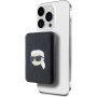 Karl Lagerfeld Power bank în relief Karl Head MagSafe cu port USB-C - 5.000 mAh - negru