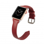 Curea elegantă, din piele, pentru Apple Watch Ultra 49mm / 46mm / 45mm / 44mm / 42mm - roșu