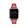 Curea elegantă, din piele, pentru Apple Watch Ultra 49mm / 46mm / 45mm / 44mm / 42mm - roșu