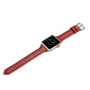 Curea elegantă, din piele, pentru Apple Watch Ultra 49mm / 46mm / 45mm / 44mm / 42mm - roșu