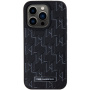 Karl Lagerfeld Husă cu logo metalic monogramă cu MagSafe pentru iPhone 15 Pro Max - negru