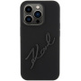 Karl Lagerfeld Husa din silicon Karl Script Logo pentru iPhone 15 Pro - neagra