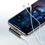 Adaptor USAMS cu conectori lightning / 3.5 jack - negru