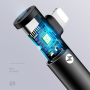 Adaptor USAMS cu conectori lightning / 3.5 jack - negru