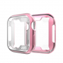 Husă cu protecție display, pentru Apple Watch 44mm - roz-auriu