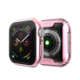 Husă cu protecție display, pentru Apple Watch 44mm - roz-auriu
