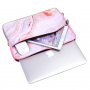 Servietă din neopren, pentru iPad până la 13" / MacBook până la 14" - marmură roz