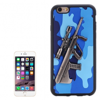 Carcasă din plastic, cu model 3D puşcă Steyr AUG A1, pentru Apple iPhone 6S / 6 - albastră