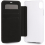 Husă BMW Carbon Red Stripe Book, pentru iPhone XR - negru