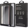 Husă BMW Carbon Red Stripe Book, pentru iPhone XR - negru