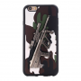 Carcasă din plastic, cu model 3D puşcă Steyr AUG A1, pentru Apple iPhone 6S / 6 - albă