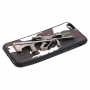 Carcasă din plastic, cu model 3D puşcă Steyr AUG A1, pentru Apple iPhone 6S / 6 - albă