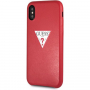 Carcasă Guess PU Leather Case Triangle, pentru iPhone XS Max - roșu