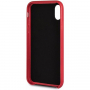 Carcasă Guess PU Leather Case Triangle, pentru iPhone XS Max - roșu