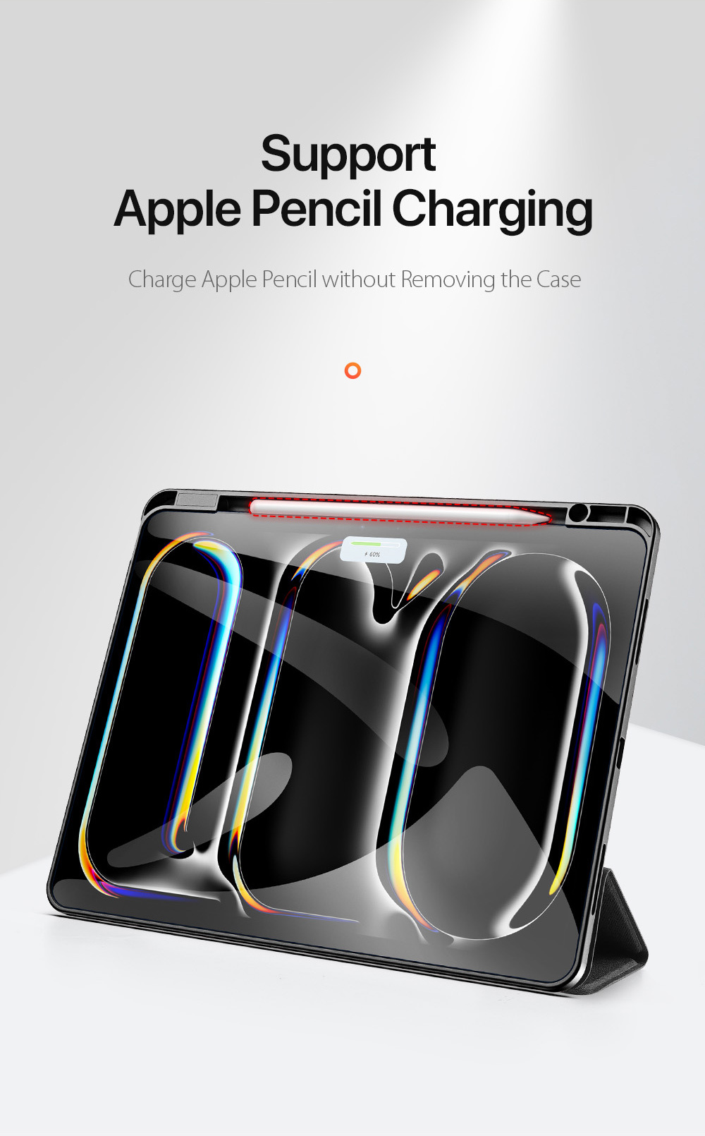 Husă DUX DUCIS Domo cu compartiment pentru Apple Pencil și funcție sleep pentru iPad Pro 13