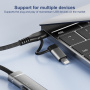 Adaptor pentru cititor 5 în 1 USB-C / 2x USB-C / USB-A / SD și TF pentru iPhone / iPad / MacBook - argintiu