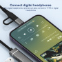 Adaptor pentru cititor 5 în 1 USB-C / 2x USB-C / USB-A / SD și TF pentru iPhone / iPad / MacBook - argintiu