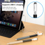 Husă din silicon bicolor pentru Apple Creion (USB-C) - bej