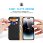 DUX DUCIS Husă din piele Hivo pentru iPhone 15 Pro - neagră