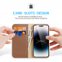 DUX DUCIS Husă din piele Hivo pentru iPhone 15 Pro - maro