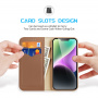 DUX DUCIS Husă din piele Hivo pentru iPhone 15 - maro