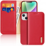 DUX DUCIS Husă din piele Hivo pentru iPhone 15 - roșie