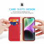 DUX DUCIS Husă din piele Hivo pentru iPhone 15 - roșie