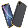 Carcasă de protecţie, pentru iPhone XR - 6000 mAh - negru / auriu