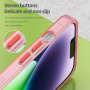 Husă mată translucidă cu MagSafe pentru iPhone 16 - roșu