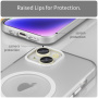 Husă mată translucidă cu MagSafe pentru iPhone 16 Plus - albă