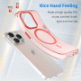 Husă mată translucidă cu MagSafe pentru iPhone 16 Pro Max - roșu