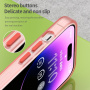 Husă mată translucidă cu MagSafe pentru iPhone 16 Pro Max - roșu
